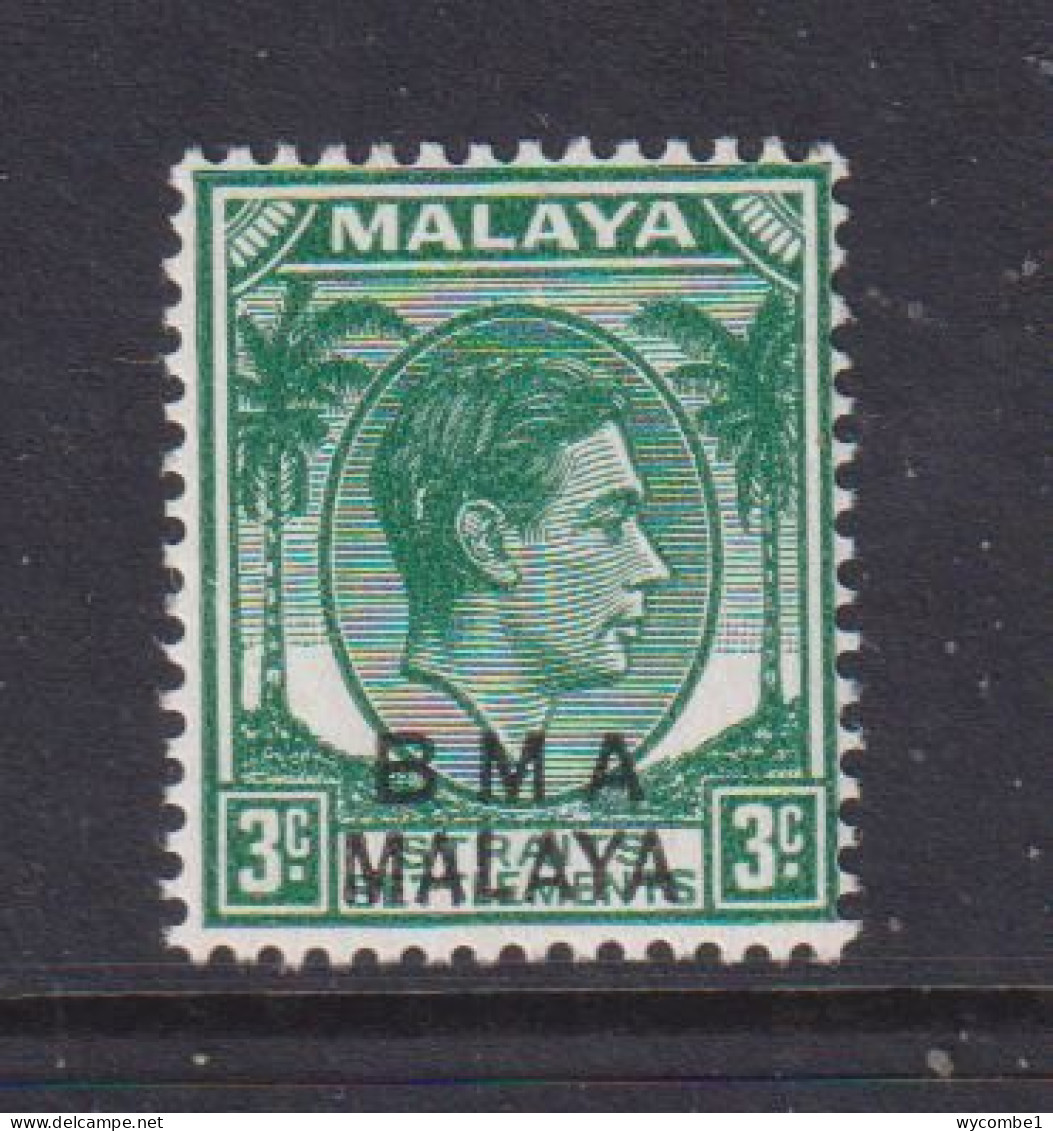 MALAYA (BRITISH MILITARY ADMINISTRATION)  -  1945-48 Overprinted BMA Malaya 3c Never Hinged Mint - Malaya (British Military Administration)