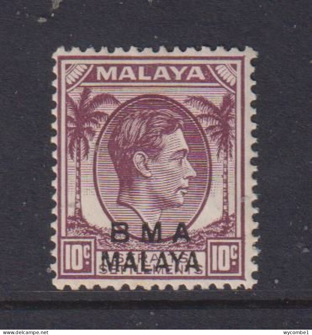 MALAYA (BRITISH MILITARY ADMINISTRATION)  -  1945-48 Overprinted BMA Malaya 10c Never Hinged Mint - Malaya (British Military Administration)