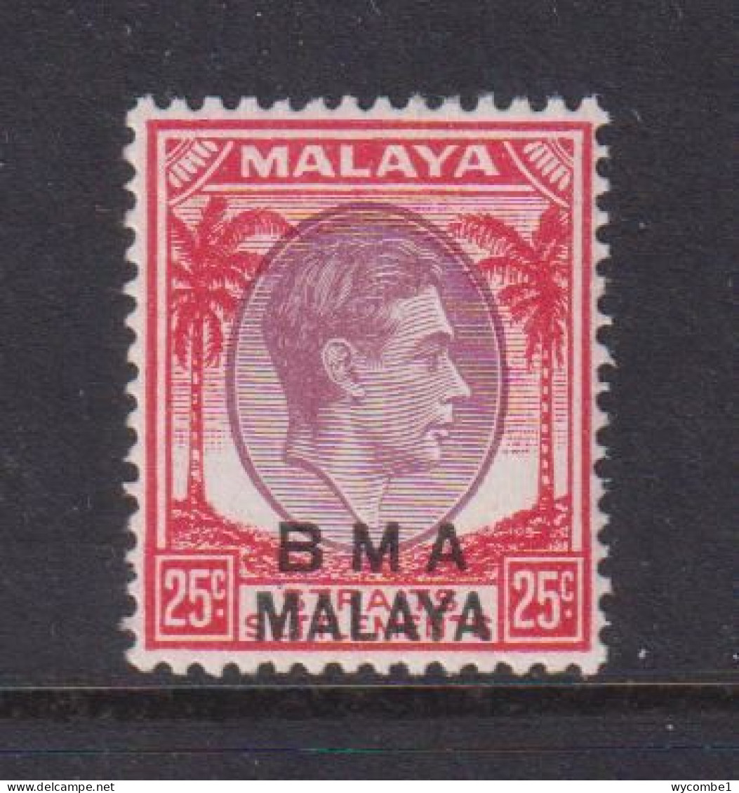 MALAYA (BRITISH MILITARY ADMINISTRATION)  -  1945-48 Overprinted BMA Malaya 25c Never Hinged Mint - Malaya (British Military Administration)