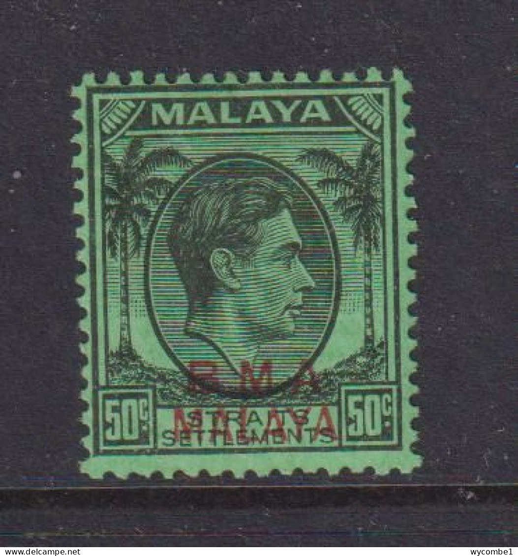 MALAYA (BRITISH MILITARY ADMINISTRATION)  -  1945-48 Overprinted BMA Malaya 50c Never Hinged Mint - Malaya (British Military Administration)