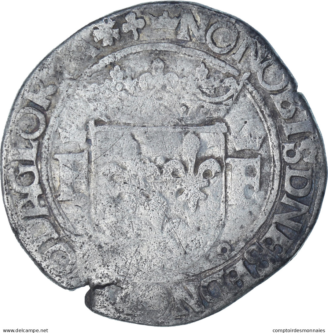 France, François Ier, Teston, Before 1540, Lyon, B+, Argent, Gadoury:287a - 1515-1547 Frans I