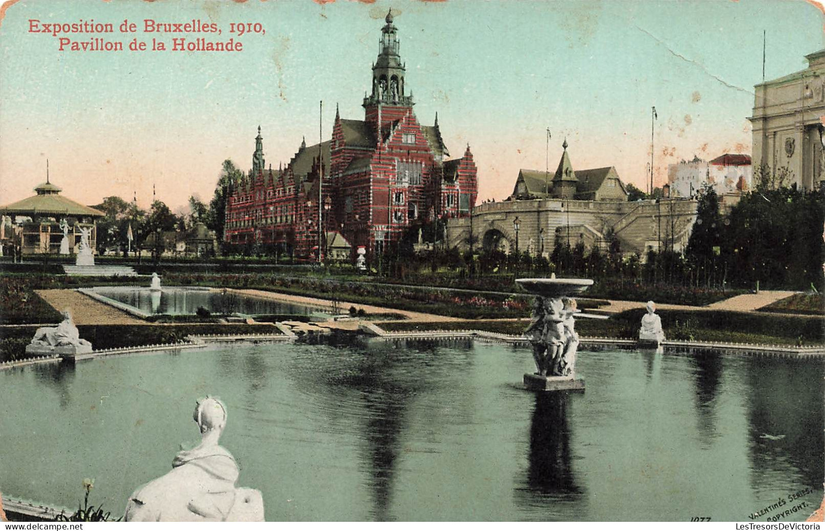 BELGIQUE - Bruxelles - Vue Générale De La Pavillon De La Hollande - Colorisé - Carte Postale Ancienne - Squares