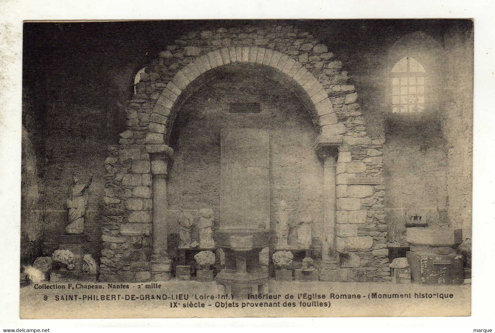 Cpa N° 9 SAINT PHILBERT DE GRANDLIEU Intérieur De L'église Romane - Saint-Philbert-de-Grand-Lieu