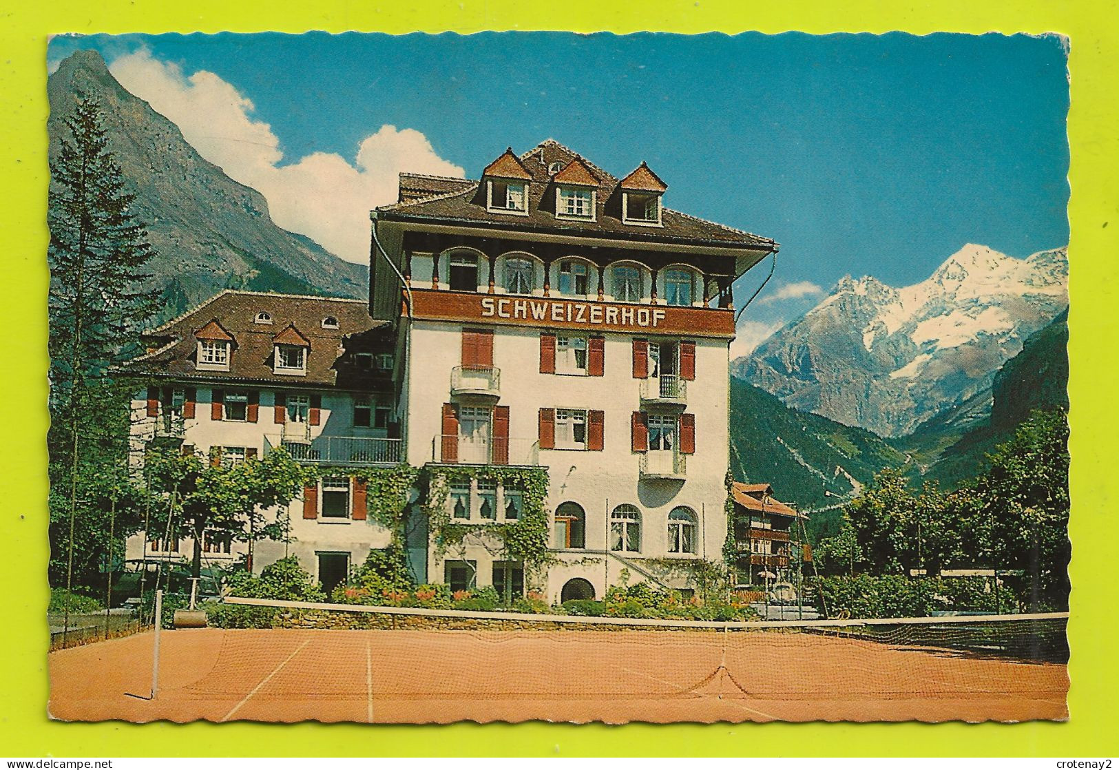 Berne Hôtel Schweizerhof Kandersteg 1200m Mit Blümlisalpgruppe N°276 En 1978 Court De Tennis VOIR ZOOM VW Käfer - Court