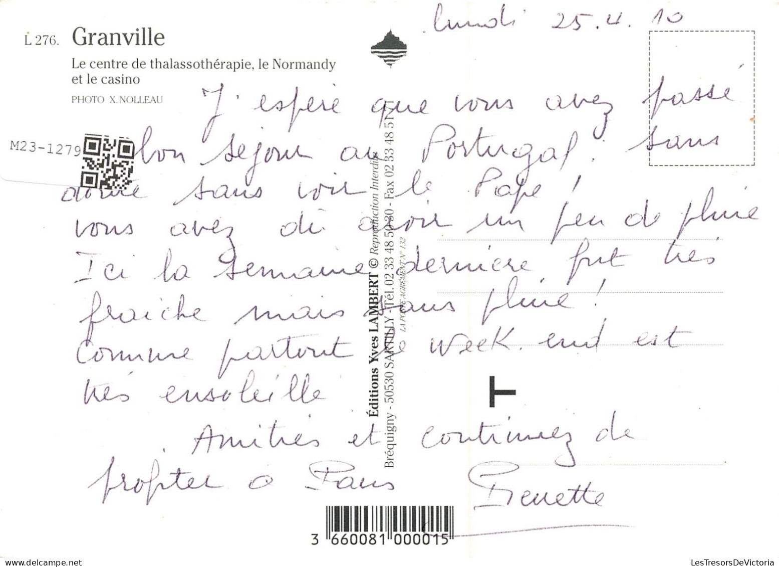 FRANCE - Granville - Le Centre De Thalassothérapie - Le Normandy Et La Casino - Carte Postale - Granville