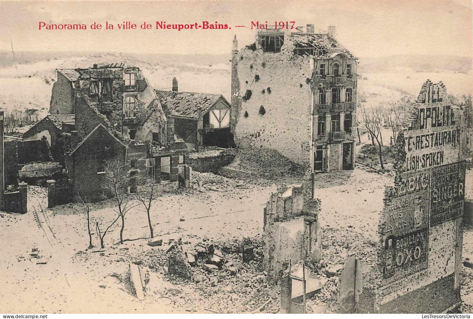 BELGIQUE - Nieuport - Panorama De La Ville En Ruines - Carte Postale Ancienne - Nieuwpoort