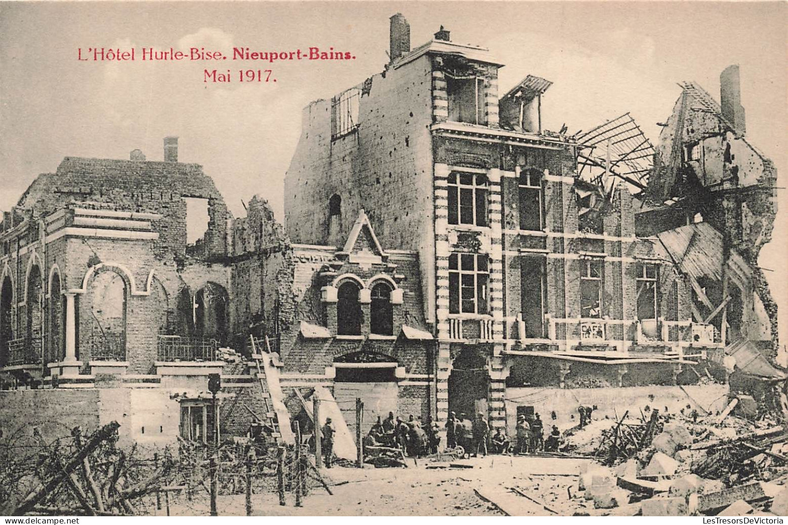 BELGIQUE - Nieuport - Ruine De L'hôtel Hurle-Bise - Carte Postale Ancienne - Nieuwpoort