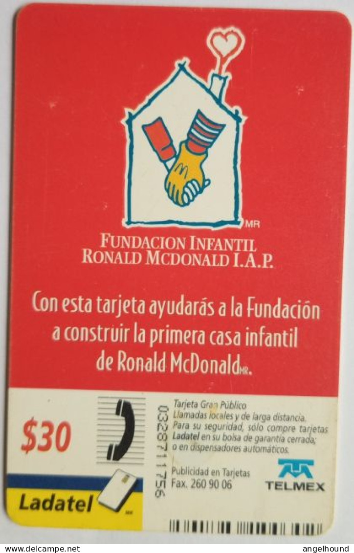 Mexico Ladatel $30 - Fundacion Infantil Ronald MacDonald I.A.P. - Mexique