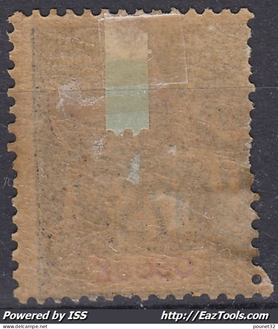 TIMBRE OBOCK TYPE GROUPE 75c VIOLET N° 43 NEUF * GOMME AVEC CHARNIERE - A VOIR - Unused Stamps