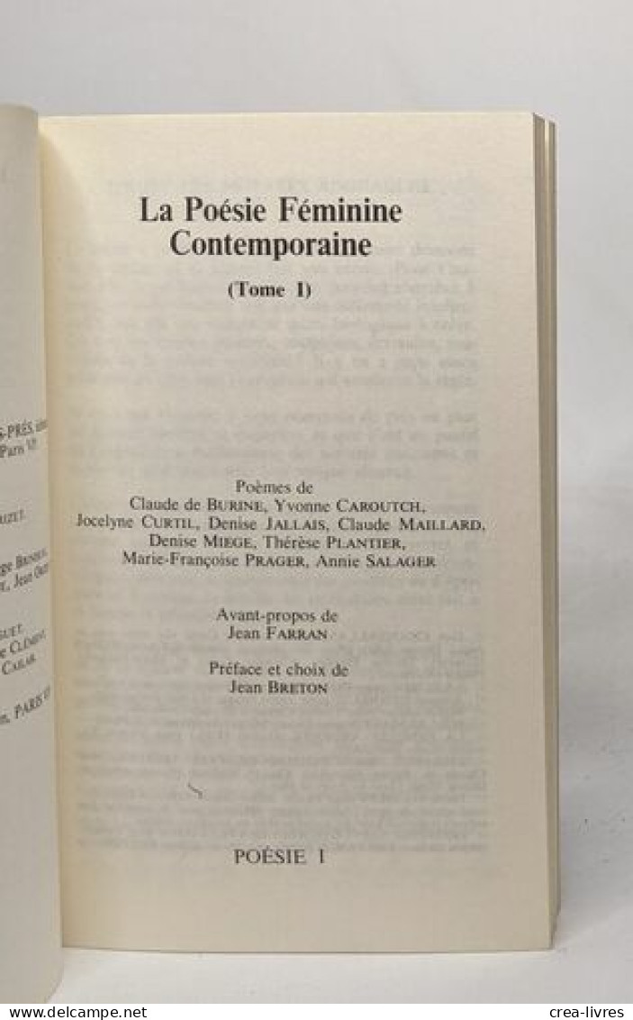 La Poésie Féminine Contemporaine - Revue Poésie 1 N°6 - Autres & Non Classés