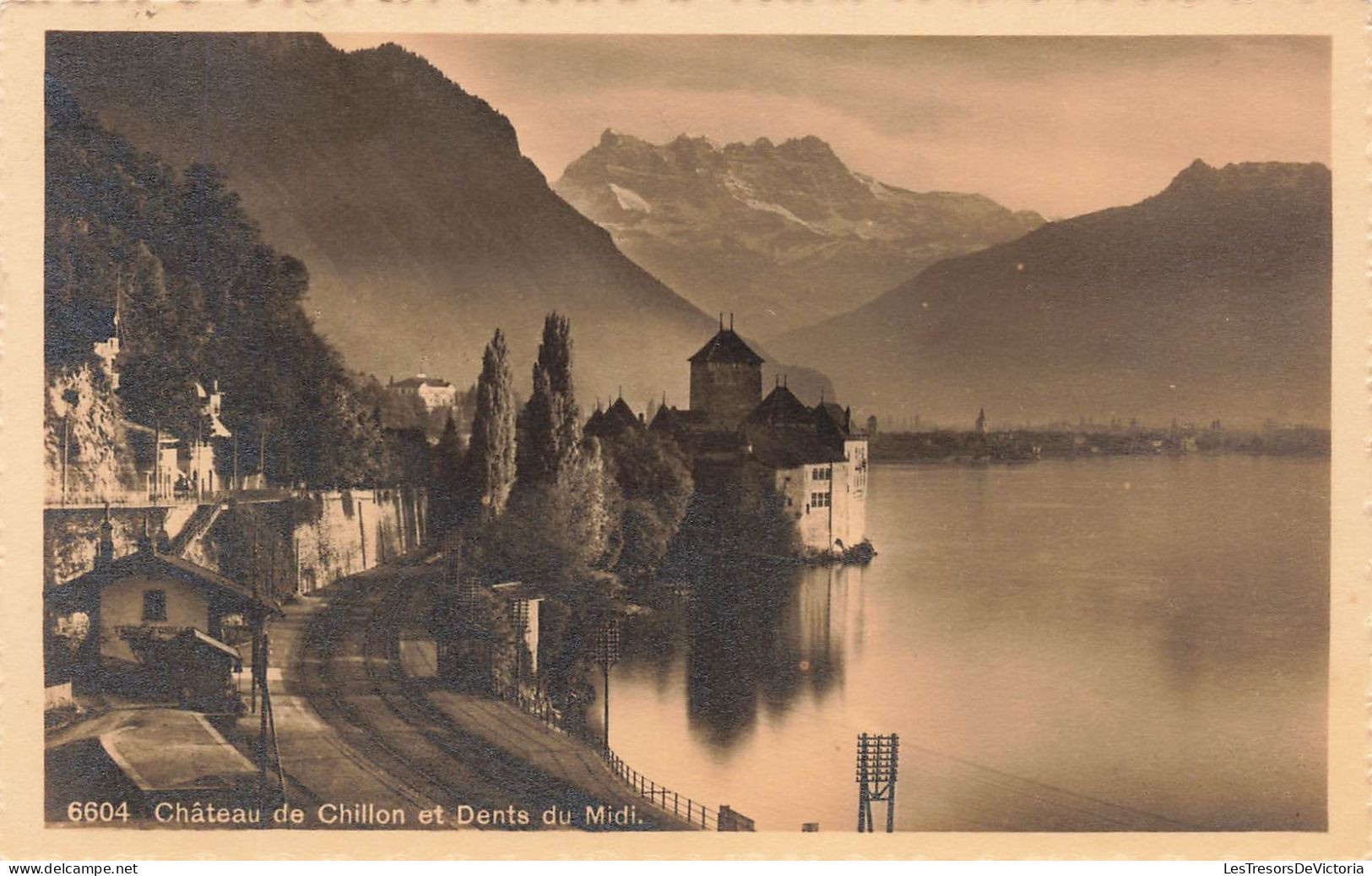 SUISSE - Vaud - Château De Chillon Et Dents Du Midi - Carte Postale Ancienne - Otros & Sin Clasificación