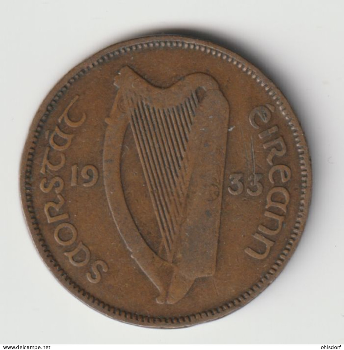 IRELAND 1933: 1/2 Pingin, KM 2 - Irlanda