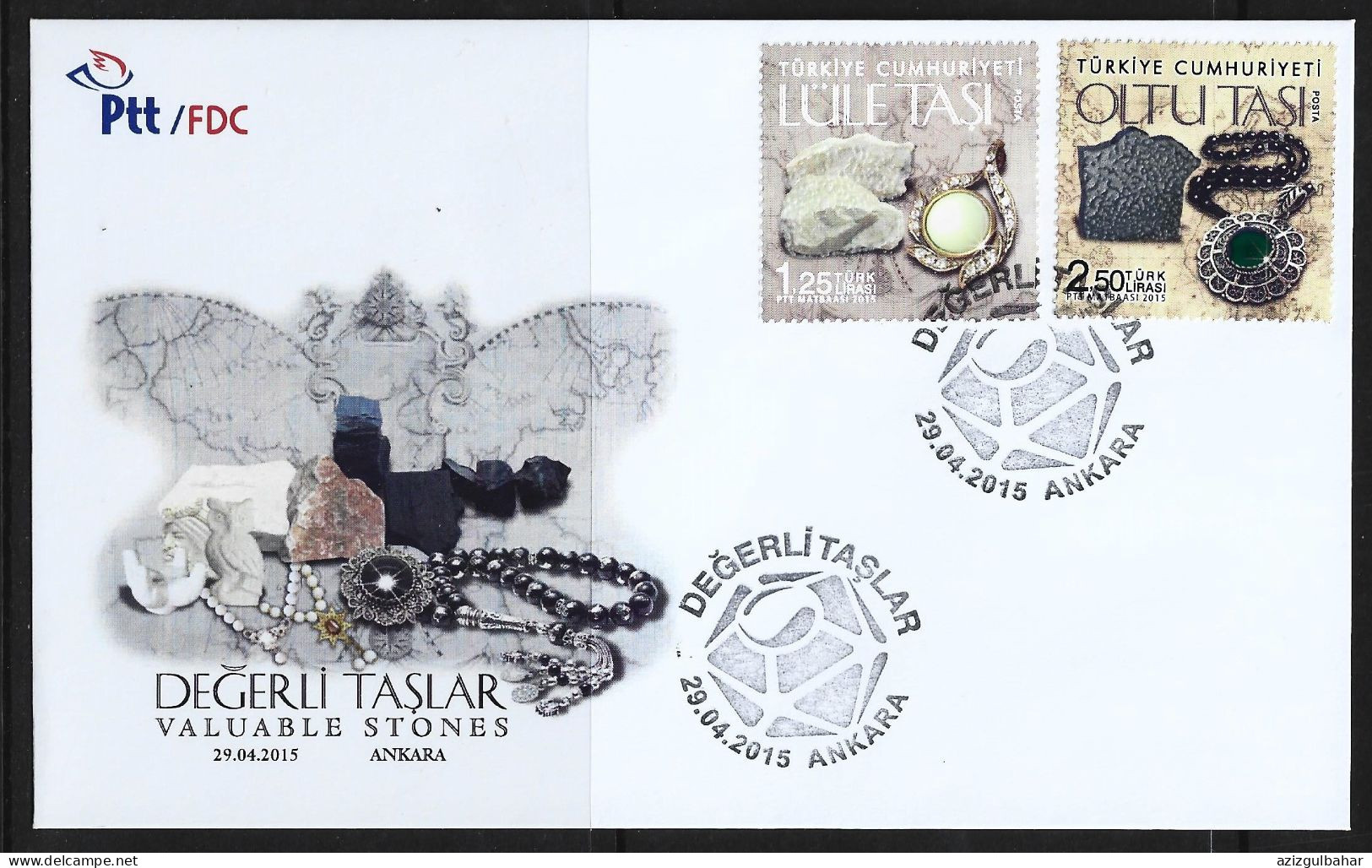 2015 - VALUABLE STONES - 29 APRIL 2015- FDC - FDC