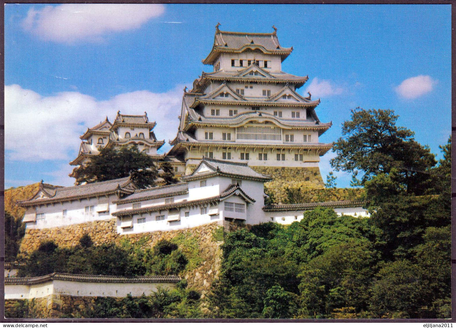 ⁕ JAPAN ⁕ Great Buddha Kamakura Statue, Himeji Castle, Shizuoka Mount - Bulle Train ⁕ 4v Unused Postcard - Colecciones Y Lotes