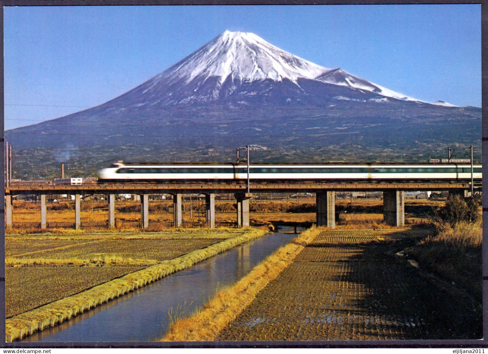 ⁕ JAPAN ⁕ Great Buddha Kamakura Statue, Himeji Castle, Shizuoka Mount - Bulle Train ⁕ 4v Unused Postcard - Collections & Lots