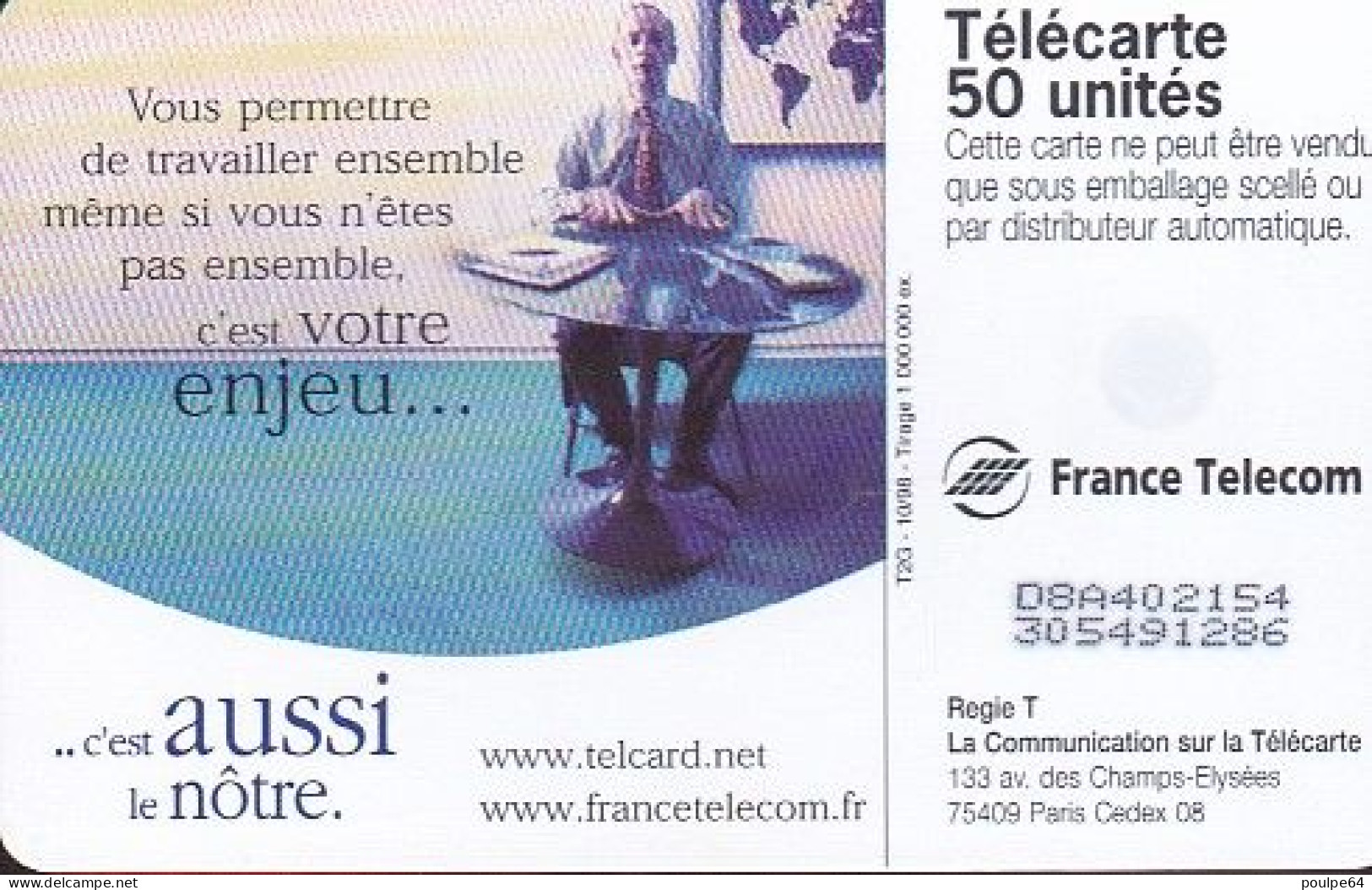 F923  10/1998 - TÉLÉTRAVAIL - 50 OB2 - 1998