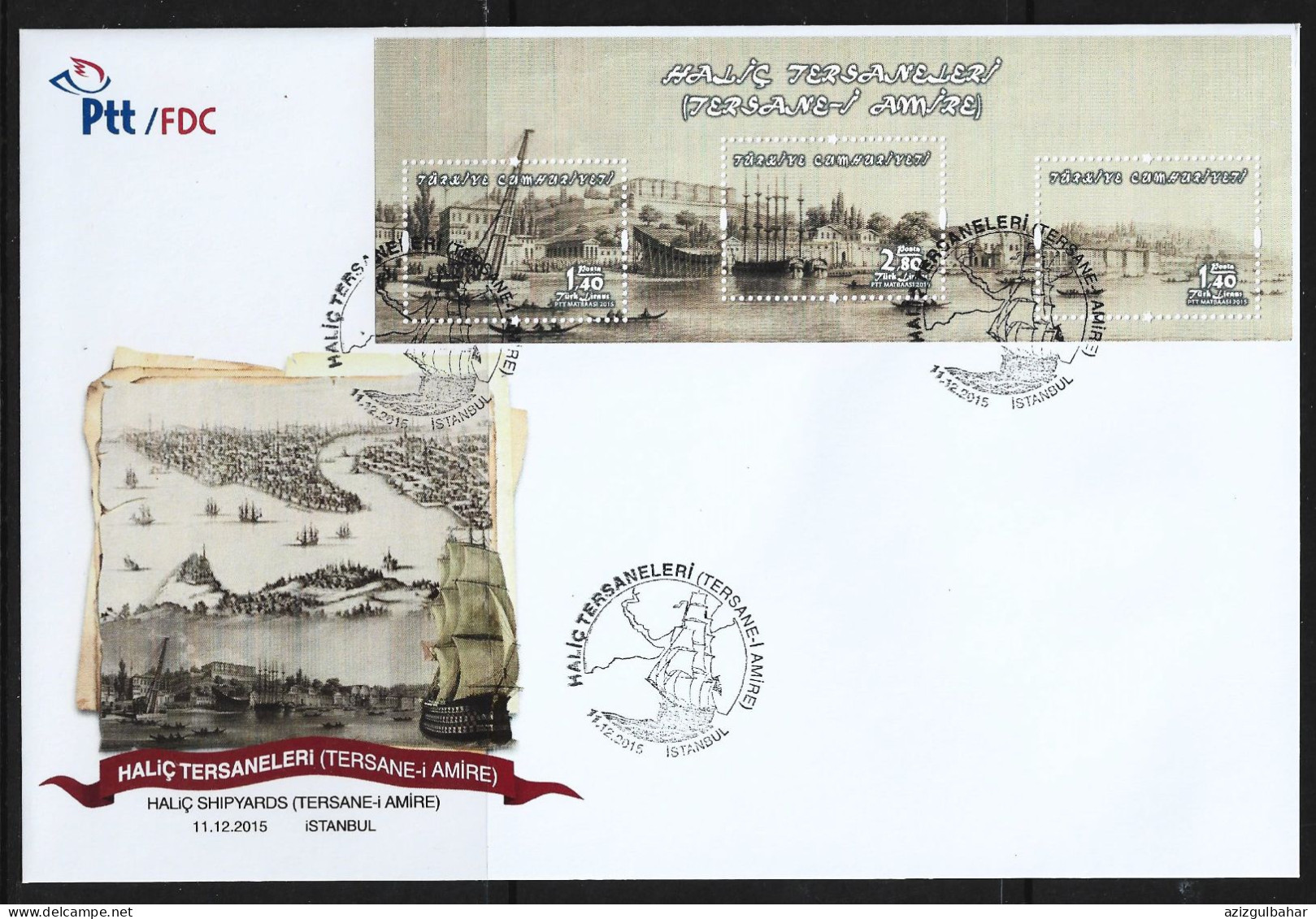 TURKEY - HALIC SHIPYARDS - SHIPS   -  29 OCTOBER 2015- FDC - FDC