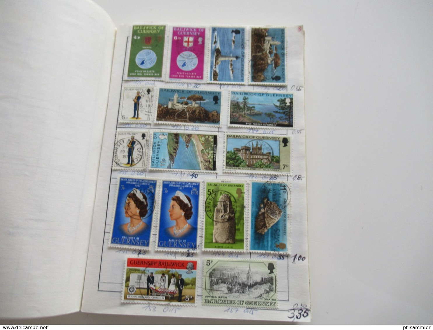 Sammlung / Interessantes Auswahlheft Europa Britische Kanalinseln - Ca. 1995 Massenweise Gestempelte Marken / Fundgrube! - Collections (with Albums)