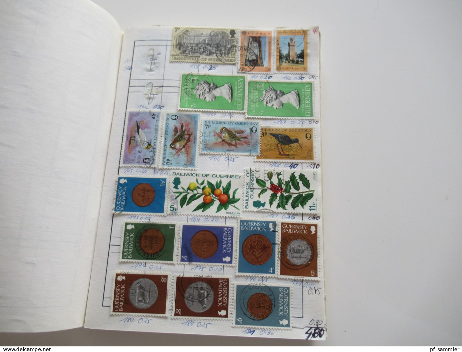 Sammlung / Interessantes Auswahlheft Europa Britische Kanalinseln - Ca. 1995 Massenweise Gestempelte Marken / Fundgrube! - Collections (with Albums)