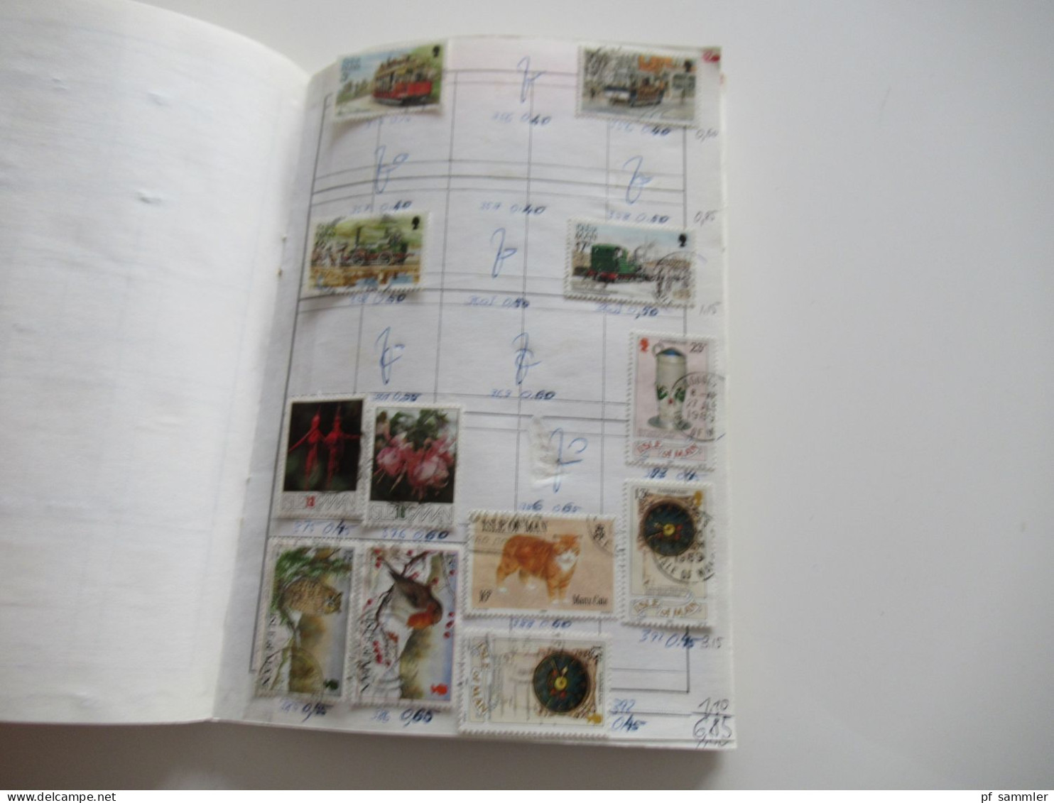 Sammlung / interessantes Auswahlheft Europa Britische Kanalinseln - ca. 1995 massenweise gestempelte Marken / Fundgrube!