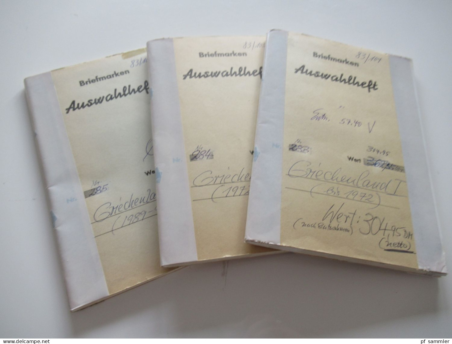 Sammlung / 3 Interessante Auswahlhefte Europa Griechenland Ca.1900 - 1993 Massenweise Gestempelte Marken / Fundgrube! - Sammlungen (im Alben)