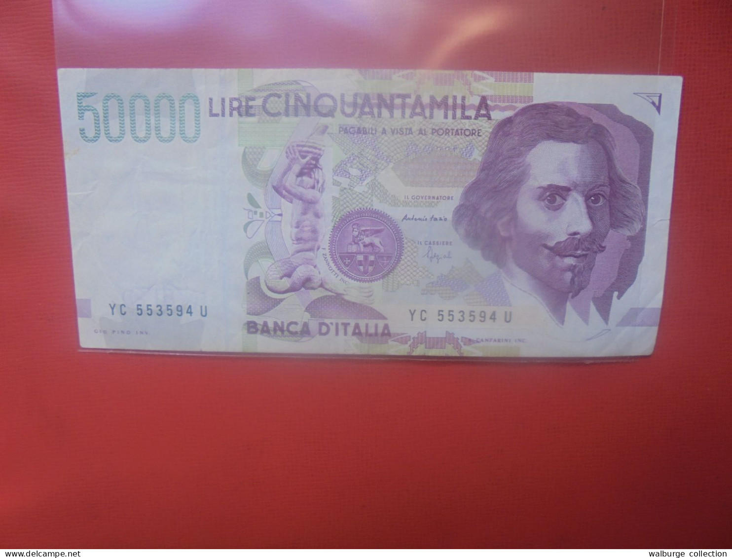 ITALIE 50.000 LIRE 1992 Signature "B" Circuler (B.31) - 50000 Liras