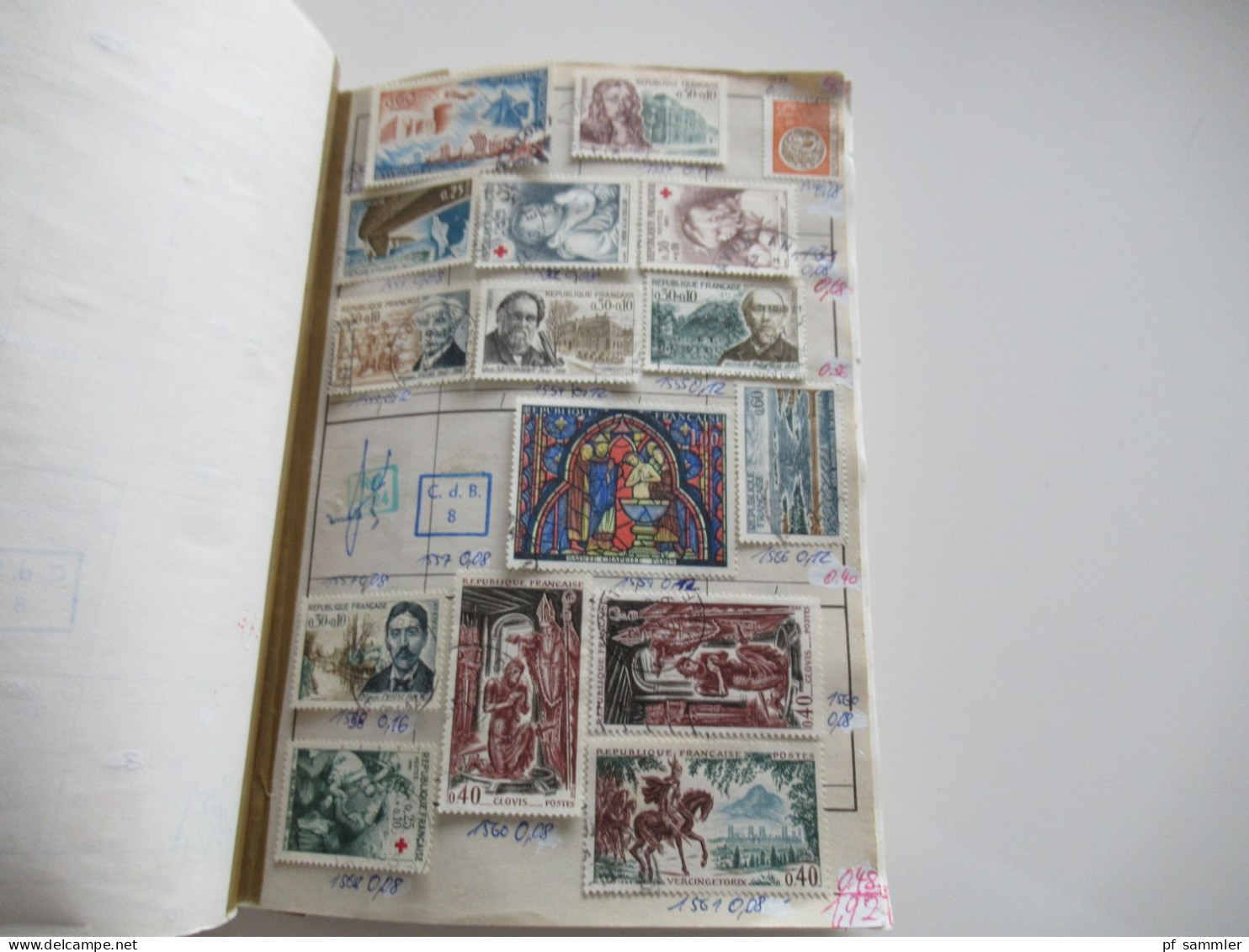 Sammlung / interessantes Auswahlheft Europa Frankreich ab Klassik - 1971 massenweise gestempelte Marken / Fundgrube!