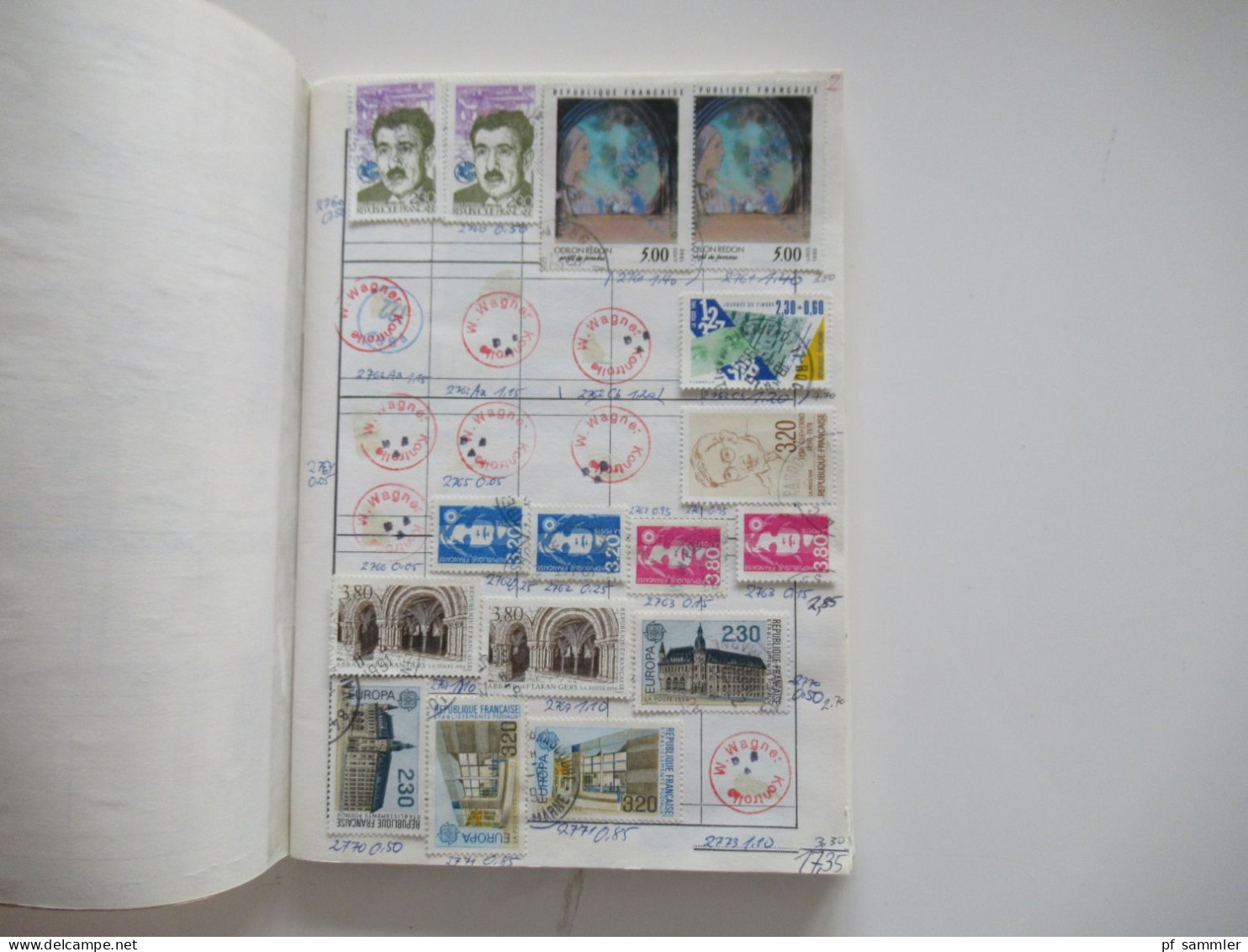 Sammlung / Interessantes Auswahlheft Europa Frankreich Ab 1989 - 1995 Viele Gestempelte Marken / Fundgrube! - Collections (en Albums)