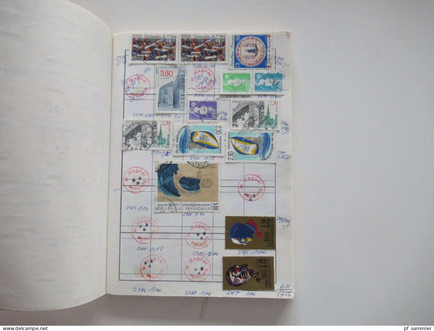 Sammlung / Interessantes Auswahlheft Europa Frankreich Ab 1989 - 1995 Viele Gestempelte Marken / Fundgrube! - Collections (with Albums)