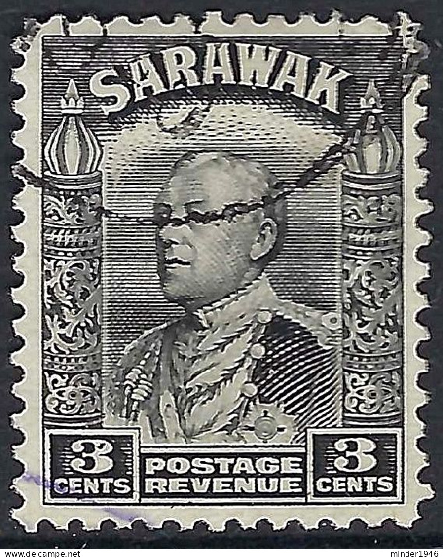 SARAWAK 1934 3c Black SG108 FU - Sarawak (...-1963)