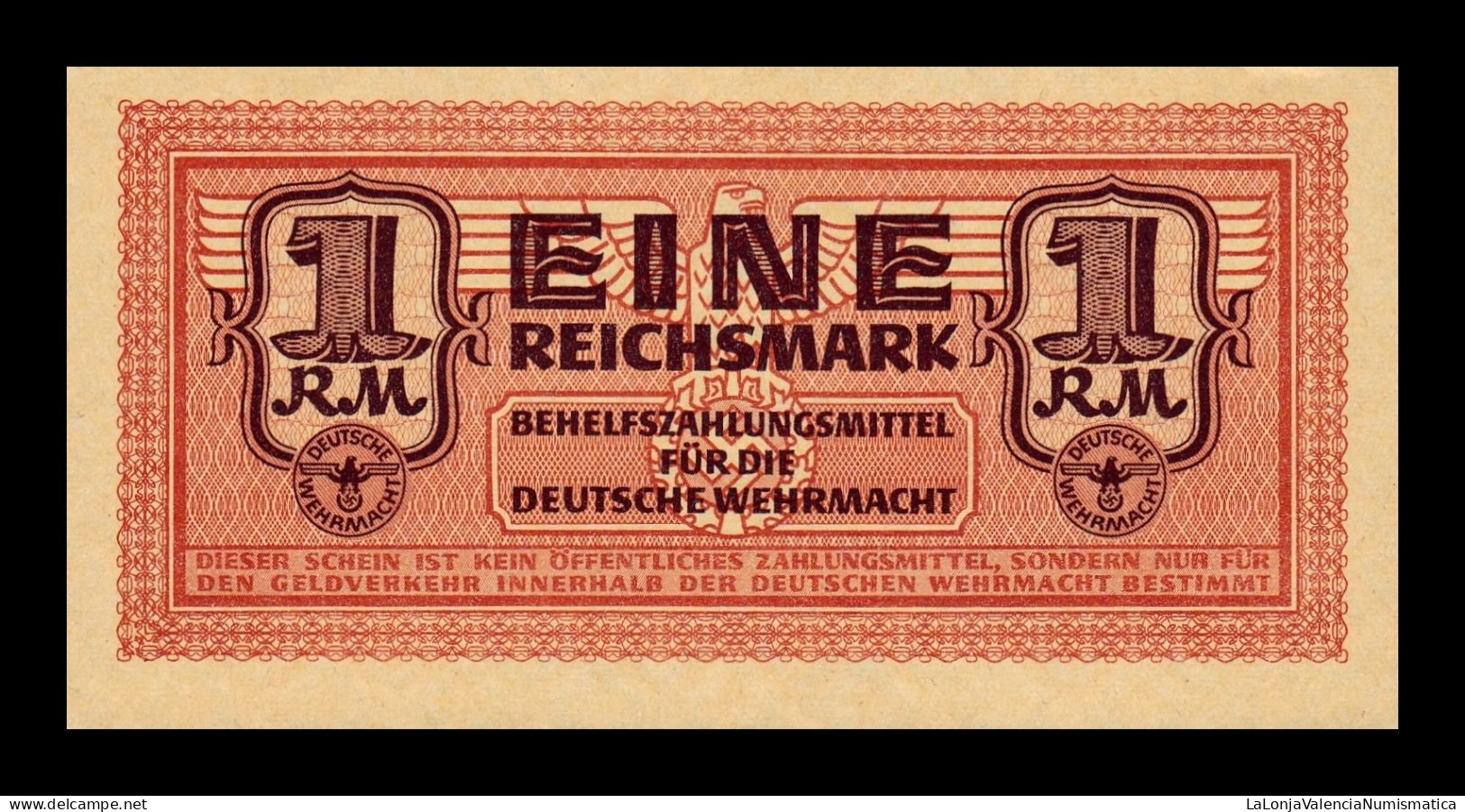 Alemania Germany 1 Reichsmark Military ND (1942) Pick M36 Sc Unc - Behelfszahlungsmittel - Dt. Wehrmacht