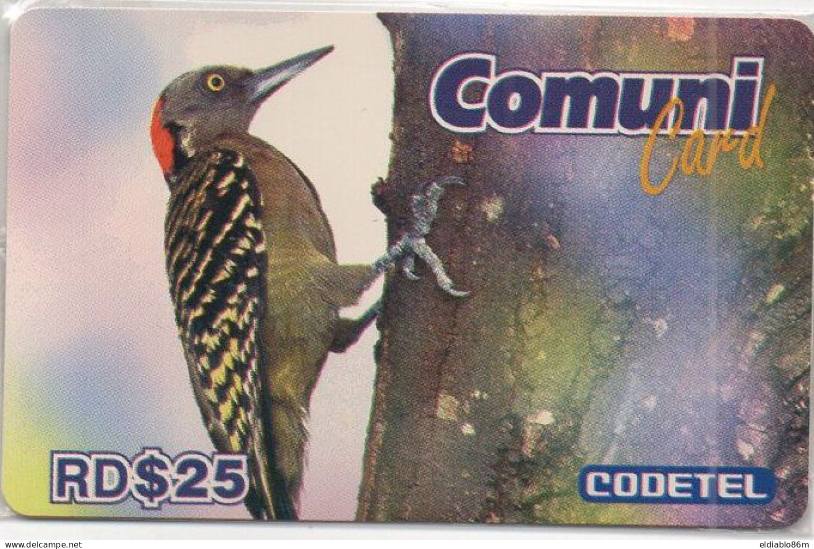 DOMINICIAN REPUBLIC - PREPAID - CODETEL - COMUNICARD - BIRD - EL CARPINTERO (WOODPECKER) - MINT IN BLISTER - Dominik. Republik