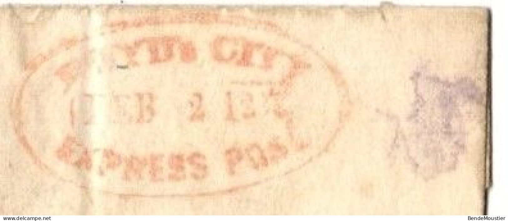 (N87) USA Red Postal Markings Boyd's City Express Post. - …-1845 Prephilately