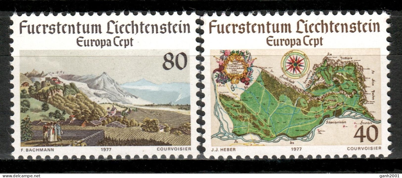 Liechtenstein 1977 / Europa CEPT Landscapes Nature Maps MNH Paisajes Mapas Naturaleza / Mg30  37-19 - 1977