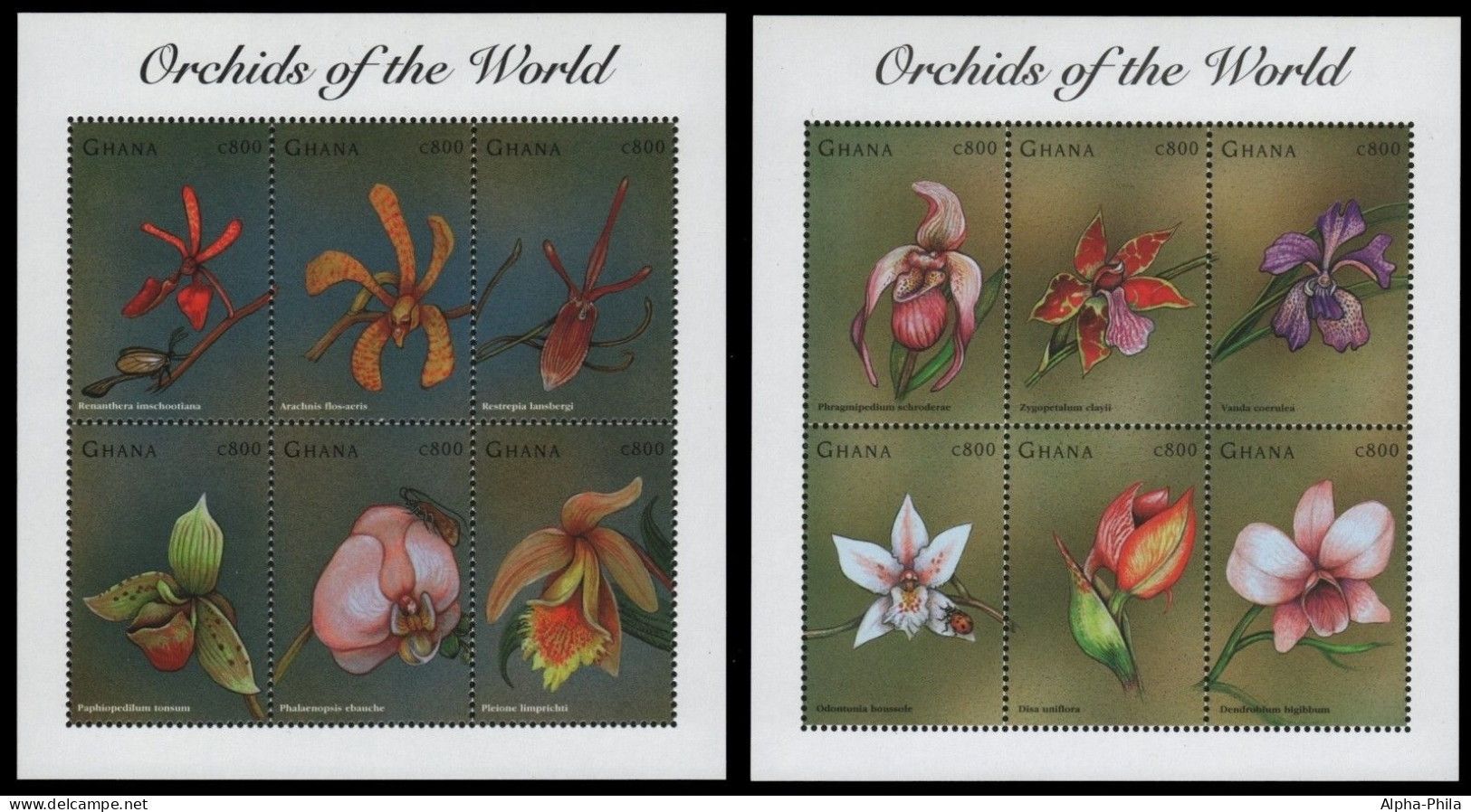 Ghana 1998 - Mi-Nr. 2777-2788 ** - MNH - Orchideen / Orchids - Ghana (1957-...)