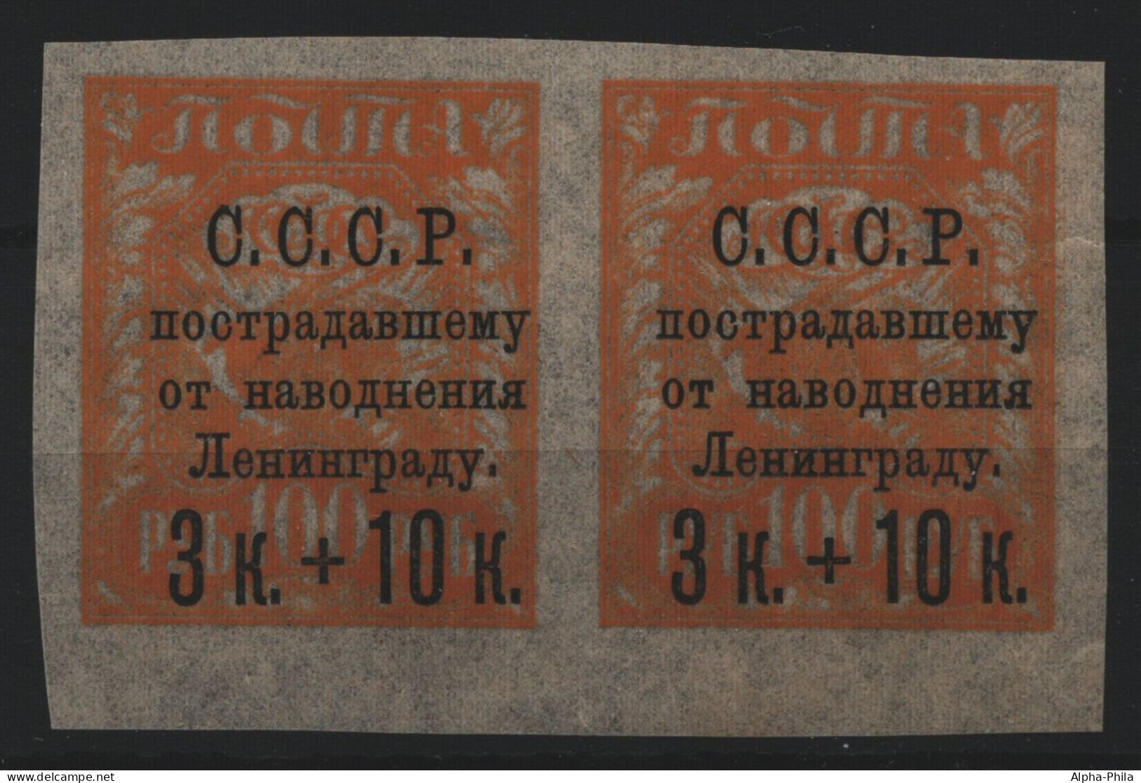 Russia / Sowjetunion 1924 - Mi-Nr. 262 Y I & 262 ** - MNH - Paar - Fluthilfe - Unused Stamps