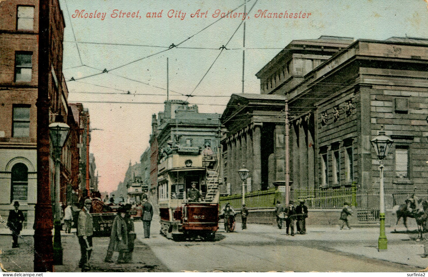 MANCHESTER - MOSLEY STREET AND CITY ART GALLERY (Tram) 1905  Ma766 - Manchester