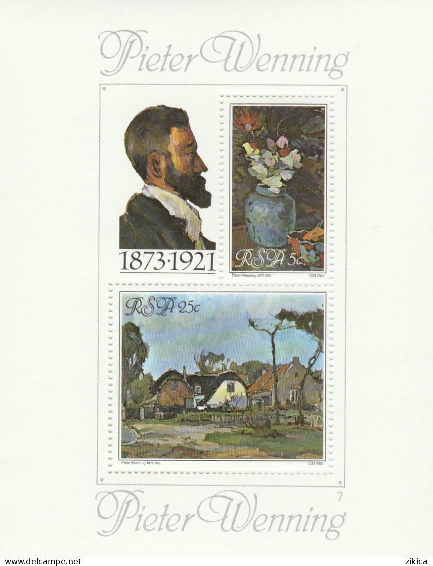 South Africa - 1980 Paintings By Pieter Wenning, S/S,MNH** - Ongebruikt