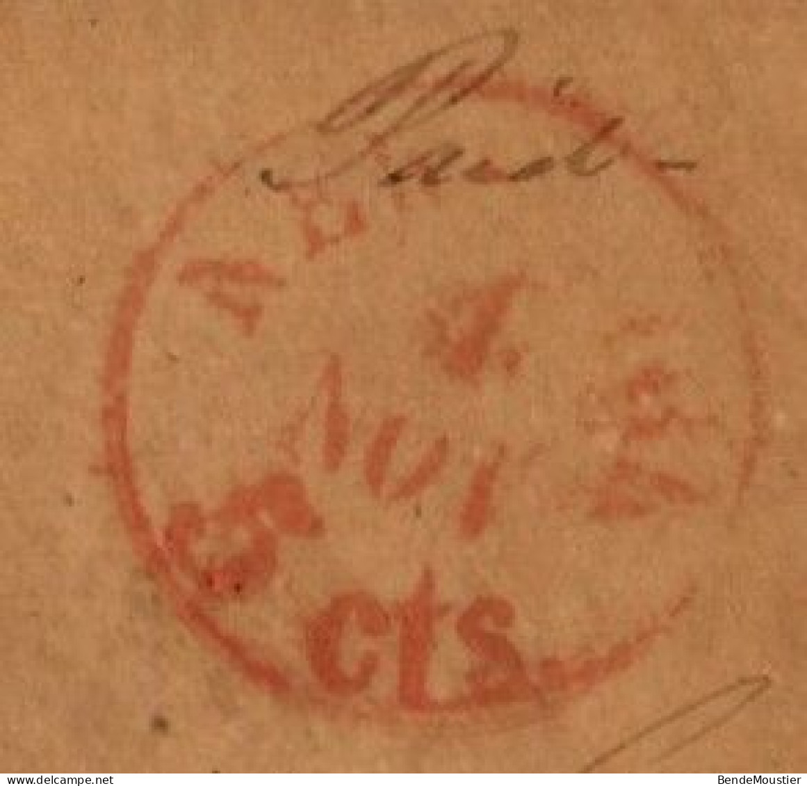 (N90) USA Cover LAC - Red Postmarks  Paid  5 Cts & New York   - Sag Harbor N.Y. - 1845. - …-1845 Prephilately