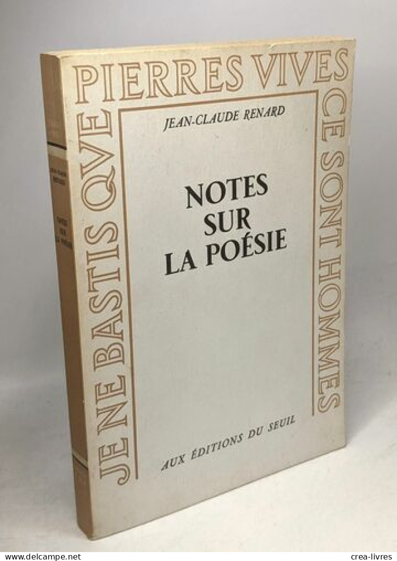 Notes Sur La Poésie - Autres & Non Classés