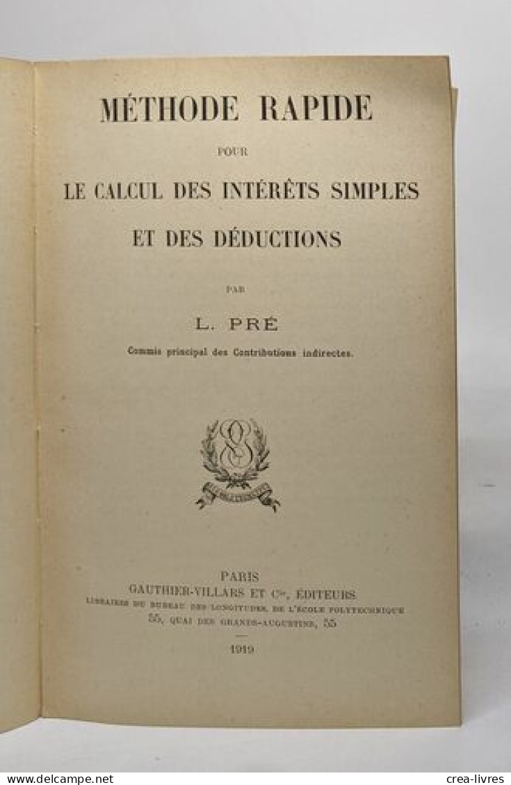 Méthode Rapide Pour Le Calcul Des Intérêts Simples Et Des Déductions - Non Classés