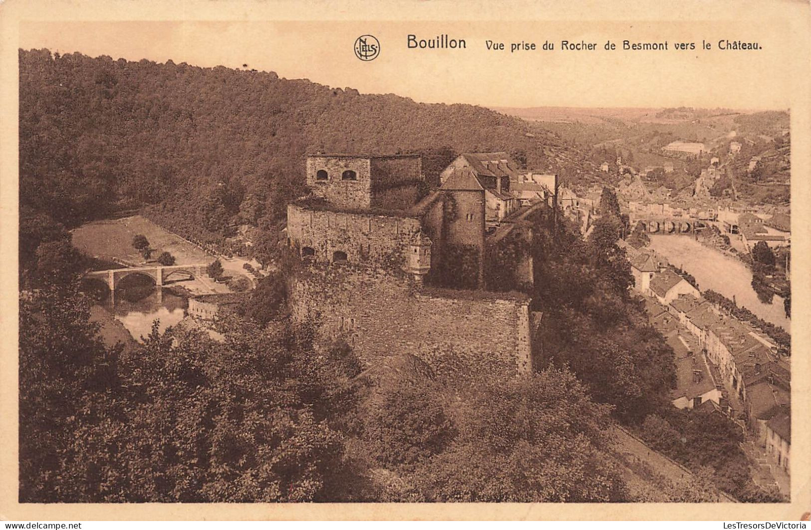 BELGIQUE - Bouillon - Vue Prise Du Rocher De Besmont Vers Le Château - Carte Postale Ancienne - Bouillon