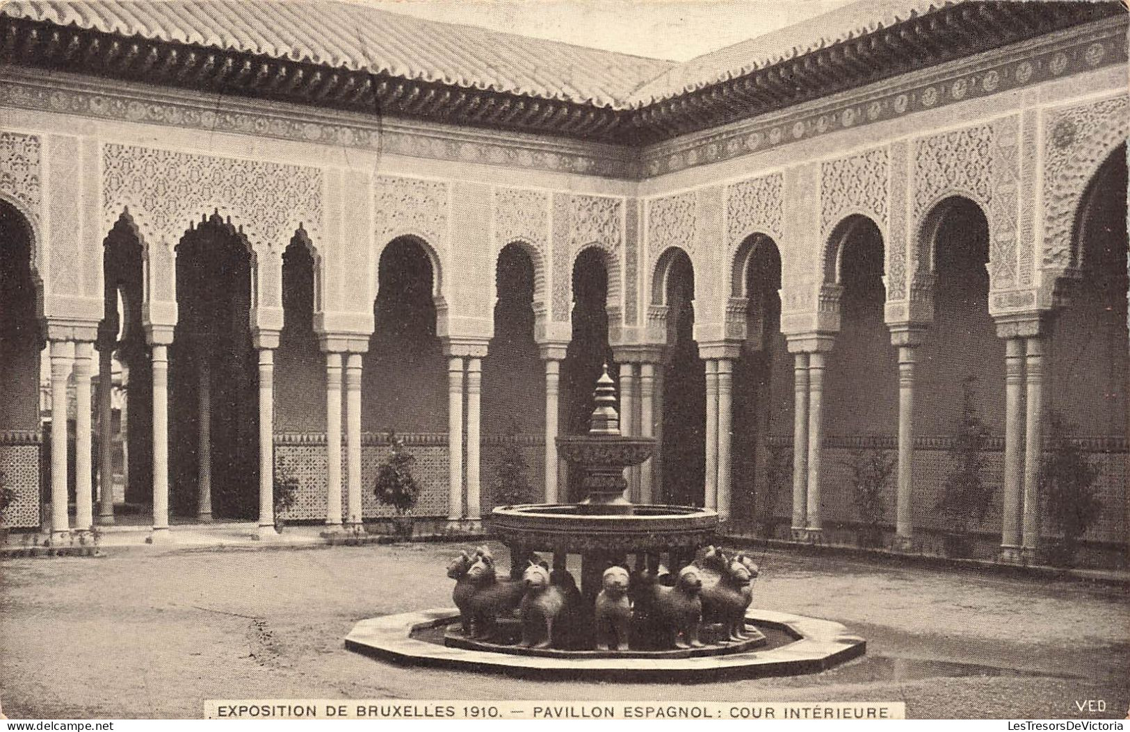 BELGIQUE - Exposition De Bruxelles 1910 - Pavillon Espagnol : Cour Intérieur - Carte Postale Ancienne - Expositions Universelles