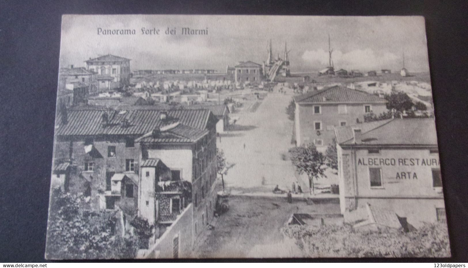 ITALIA PANORAMA FORTE DEI MARNI RESTAURANT ALBERCO ARTA ADRESSE A COMTESSE ANNE DE BOURBON 1908 - Andere & Zonder Classificatie