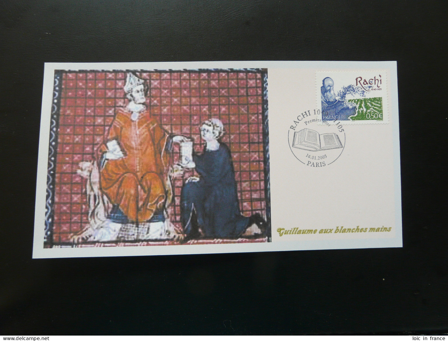 Carte FDC Card Rachi Moyen Age Medieval France 2005  - Guidaismo