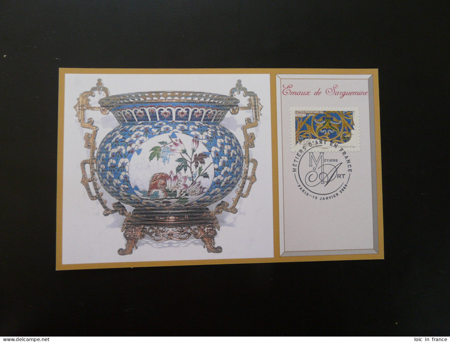 Carte FDC Card Métiers D'art émaux émail Enamel France 2009 - Porcellana