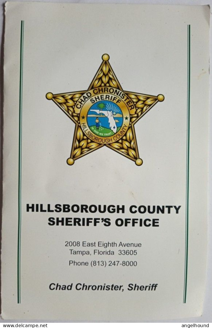 Hillsboro County Sheriff's Office , Tampa,  Florida USA - Ecussons Tissu