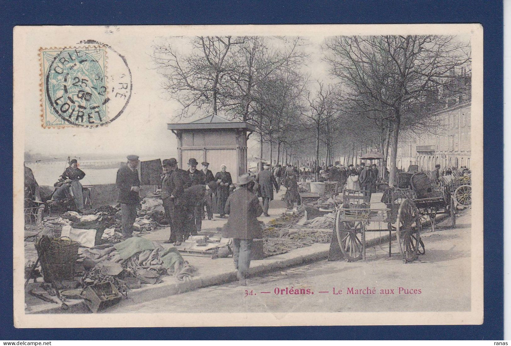 CPA [45] Loiret > Orleans Marché Brocante Puces Market Circulé - Orleans