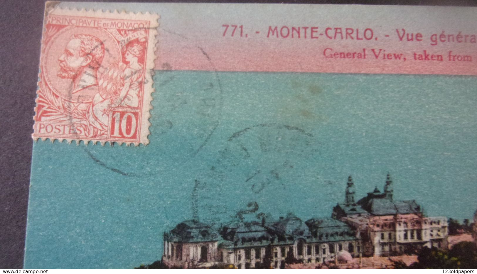 MONTE CARLO 1912 STAMPS VUE GENERALE PRISE DE BEAUSOLEIL TIMBRE - Monte-Carlo