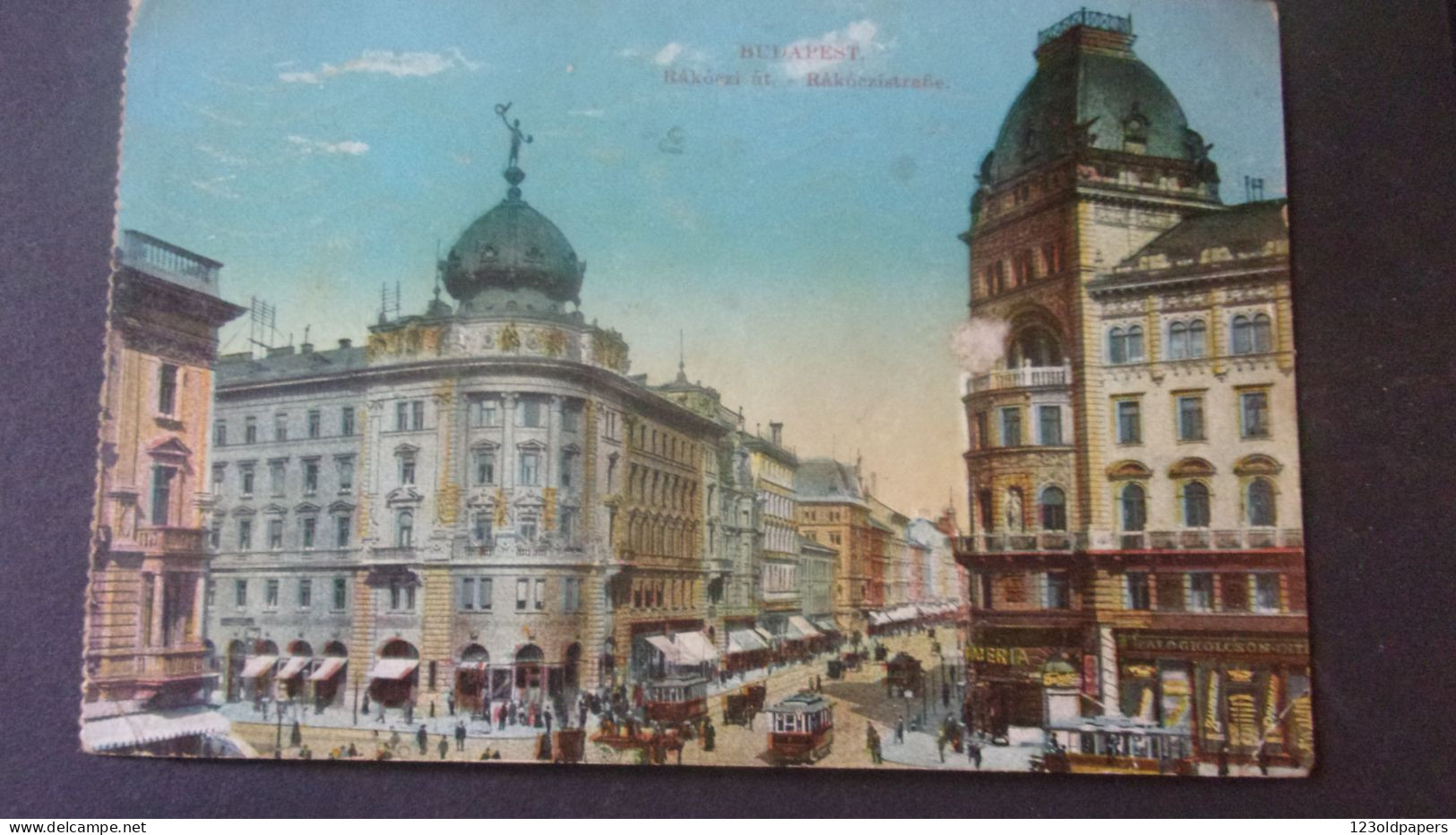 HUNGARIA HONGRIE TRAMWAY BUDAPEST RAKOCZI 1914 - Hungría